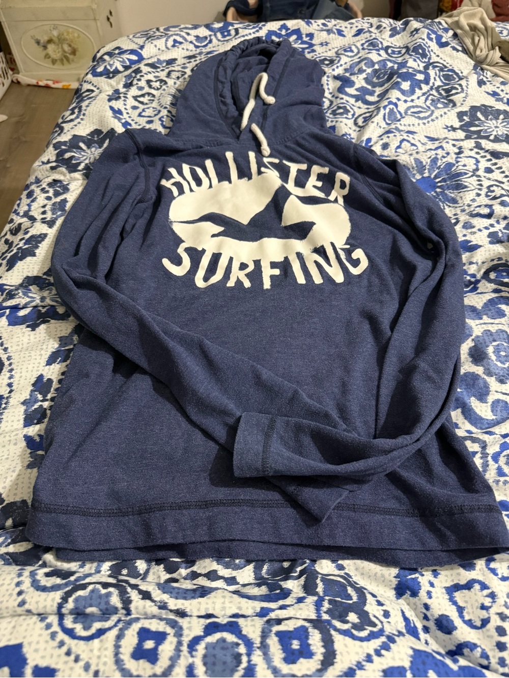 Hollister Navy Surfing Hoodie Sweater